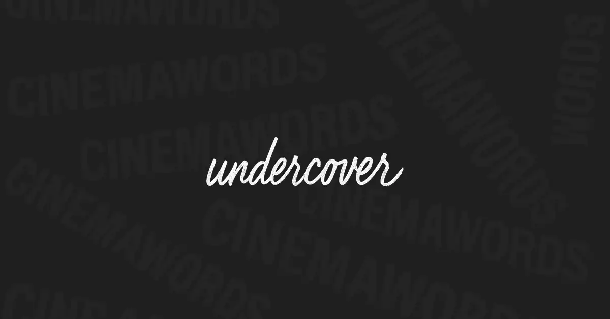 언더커버-뜻